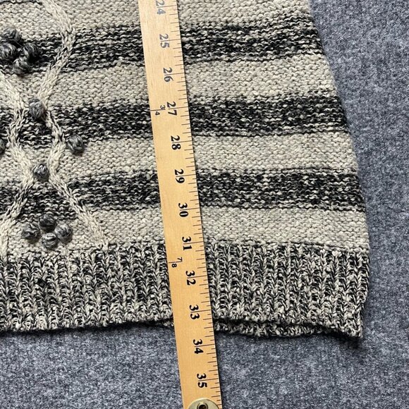 Jocomomola Womens Sweater Dress Neutral Striped Jewel Neck Embellished 40 - Picture 9 of 9